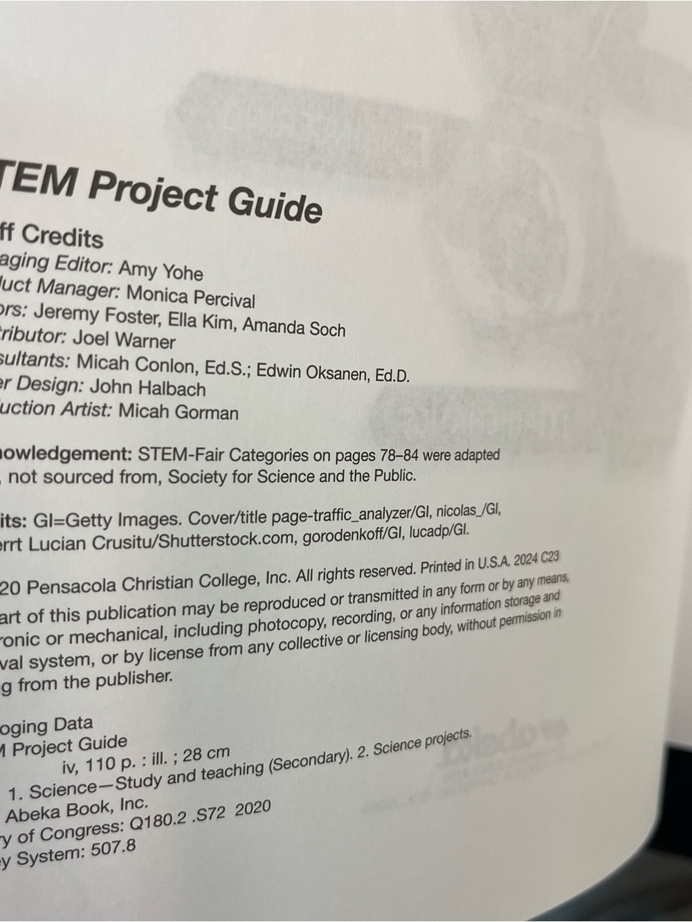 Abeka STEM Project Guide Homeschool Science Technology Book Guide - Picture 2 of 5